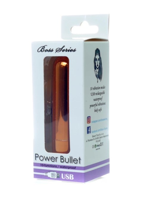Power Bullet - Mini Wibrator Pocisk 8 cm Różowe Złoto Kemis Power Bullet - Mini Wibrator Pocisk 8 cm Różowe Złoto Kemis