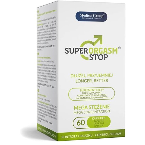 Super Orgasm Stop Kapsułki - Na Przedwczesny Wytrysk, Opóźnienie Orgazmu 60 Kapsułek Medica-Group Super Orgasm Stop Kapsułki - Na Przedwczesny Wytrysk, Opóźnienie Orgazmu 60 Kapsułek Medica-Group