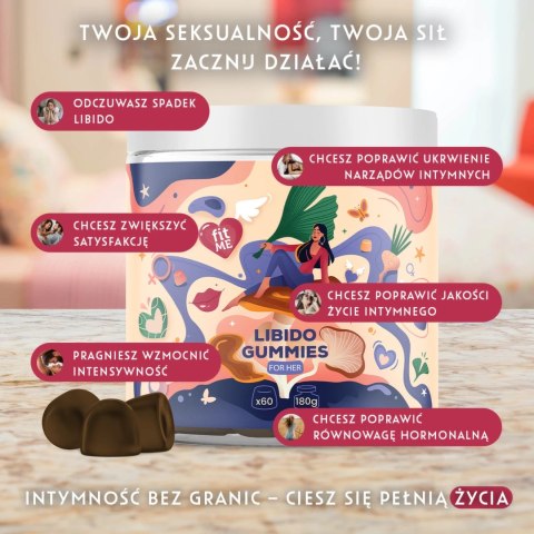 Żelki Libido Gummies dla kobiety 180g Fitme Żelki Libido Gummies dla kobiety 180g Fitme