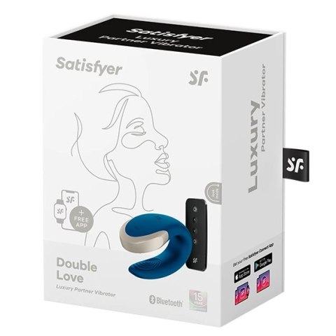 Wibrator dla par - Satisfyer Double Love Blue Satisfyer Wibrator dla par - Satisfyer Double Love Blue Satisfyer
