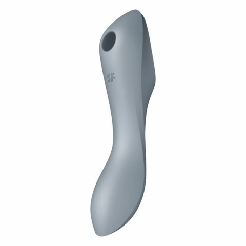 Wibrator z masażerem powietrznym - Satisfyer Curvy Trinity 3 Blue Grey Satisfyer