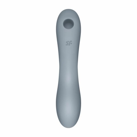 Wibrator z masażerem powietrznym - Satisfyer Curvy Trinity 3 Blue Grey Satisfyer Wibrator z masażerem powietrznym - Satisfyer Curvy Trinity 3 Blue Grey Satisfyer