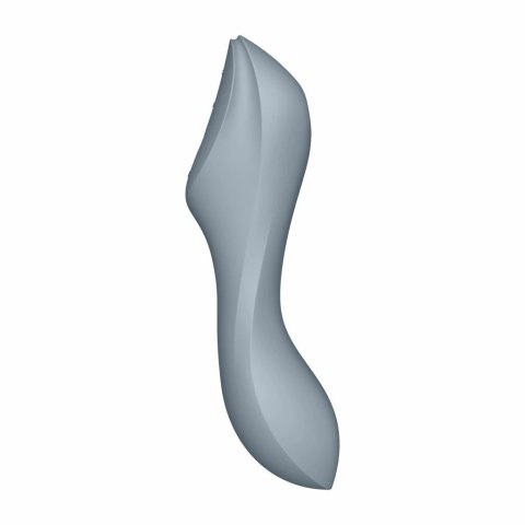 Wibrator z masażerem powietrznym - Satisfyer Curvy Trinity 3 Blue Grey Satisfyer Wibrator z masażerem powietrznym - Satisfyer Curvy Trinity 3 Blue Grey Satisfyer