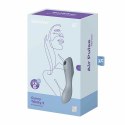 Wibrator z masażerem powietrznym - Satisfyer Curvy Trinity 3 Blue Grey Satisfyer
