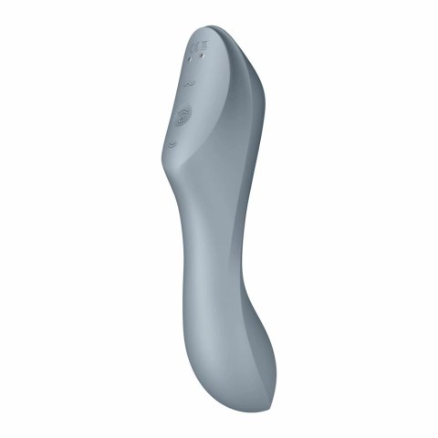Wibrator z masażerem powietrznym - Satisfyer Curvy Trinity 3 Blue Grey Satisfyer Wibrator z masażerem powietrznym - Satisfyer Curvy Trinity 3 Blue Grey Satisfyer