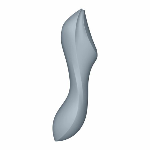 Wibrator z masażerem powietrznym - Satisfyer Curvy Trinity 3 Blue Grey Satisfyer Wibrator z masażerem powietrznym - Satisfyer Curvy Trinity 3 Blue Grey Satisfyer