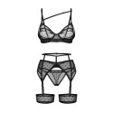 Obsessive - Zestaw Nuites pas + stringi + biustonosz s/m Obsessive