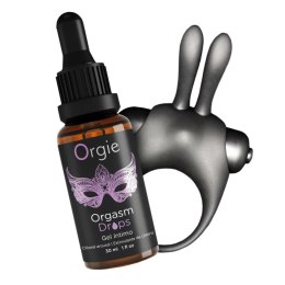 Orgie - Pierścień wibracyjny - króliczek - 10 trybów + żel wzmacniający łechtaczkę Orgie