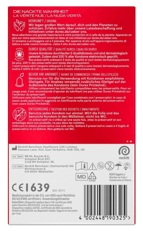 Durex - Prezerwatywy Lateksowe Zbiorniczek 8szt Durex Durex - Prezerwatywy Lateksowe Zbiorniczek 8szt Durex