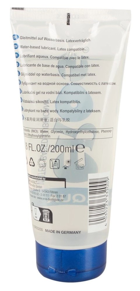 EROS - Wodny Lubrykant Nawilżający Aqua 200 ml Eros EROS - Wodny Lubrykant Nawilżający Aqua 200 ml Eros