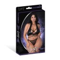 Magic Silk - Top + stringi z pierścieniami - ćwiekami Nadia 2XL Magic Silk