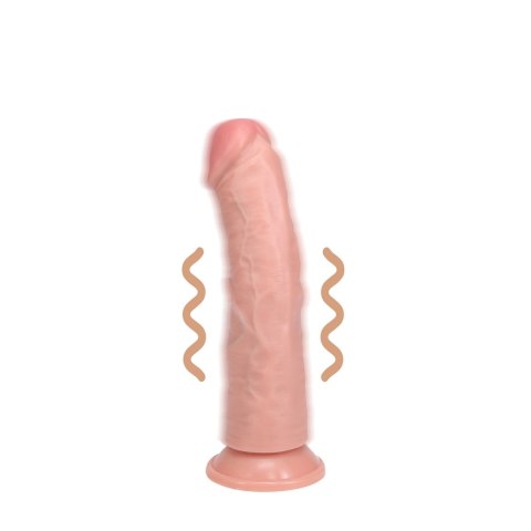 RealRock by shots - Wibrujący Regularny Zakrzywiony Penis - 8 / 15,5 cm - Flesh RealRock by Shots