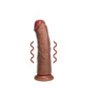 RealRock by shots - Wibrujący Regularny Zakrzywiony Penis - 8 / 15,5 cm - Tan RealRock by Shots