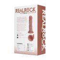 RealRock by shots - Wibrujący Regularny Zakrzywiony Penis - 8 / 15,5 cm - Tan RealRock by Shots