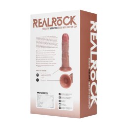 RealRock by shots - Wibrujący Regularny Zakrzywiony Penis - 8 / 15,5 cm - Tan RealRock by Shots