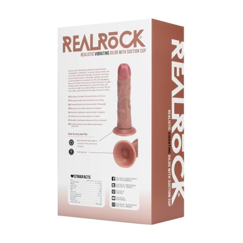 RealRock by shots - Wibrujący Regularny Zakrzywiony Penis - 8 / 15,5 cm - Tan RealRock by Shots RealRock by shots - Wibrujący Regularny Zakrzywiony Penis - 8 / 15,5 cm - Tan RealRock by Shots