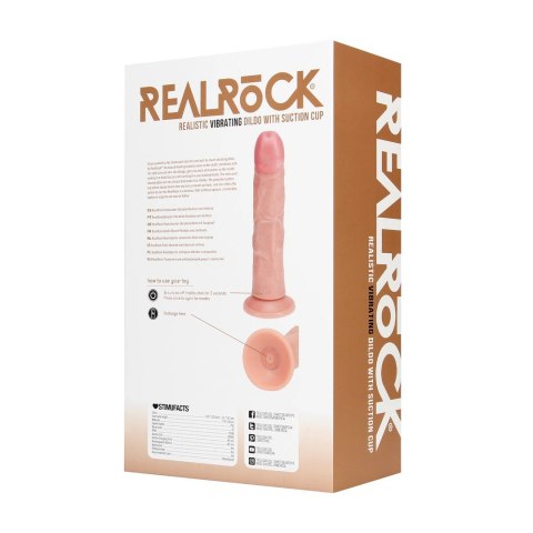 RealRock by shots - Wibrujący Regularny Zakrzywiony Penis - 8 / 20,5 cm - Flesh RealRock by Shots RealRock by shots - Wibrujący Regularny Zakrzywiony Penis - 8 / 20,5 cm - Flesh RealRock by Shots