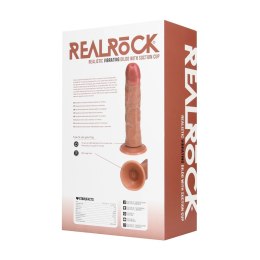 RealRock by shots - Wibrujący Regularny Zakrzywiony Penis - 8 / 20,5 cm - Tan RealRock by Shots