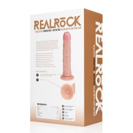 RealRock by shots - Wibrujący i obracający się regularny zakrzywiony penis - 8 / 20,5 cm - Flesh RealRock by Shots