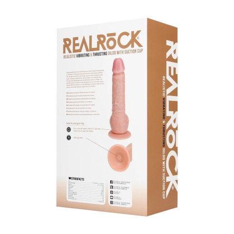 RealRock by shpts - Wibrujący i wbijający się prosty penis z jądrami - 8 / 20,5 cm - Flesh RealRock by Shots RealRock by shpts - Wibrujący i wbijający się prosty penis z jądrami - 8 / 20,5 cm - Flesh RealRock by Shots