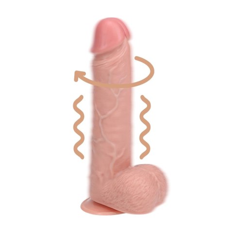 RealRock by shpts - Wibrujący i wbijający się prosty penis z jądrami - 8 / 20,5 cm - Tan RealRock by Shots RealRock by shpts - Wibrujący i wbijający się prosty penis z jądrami - 8 / 20,5 cm - Tan RealRock by Shots