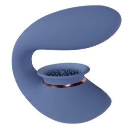 Twitch 3 - Wibrator 10 funkcji silniki - ssanie niebiesko/szary Innovation by Shots
