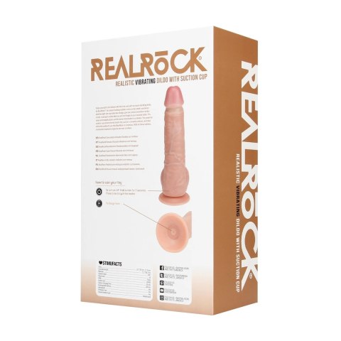 Wibrujący Regularny Prosty Penis z Jądrami - 9 / 23 cm - Flesh RealRock by Shots Wibrujący Regularny Prosty Penis z Jądrami - 9 / 23 cm - Flesh RealRock by Shots