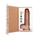 Wibrujący Regularny Prosty Penis z Jądrami - 9 / 23 cm - Flesh RealRock by Shots