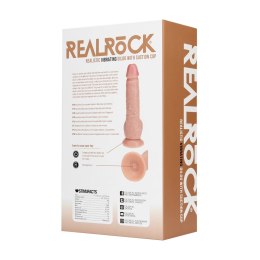 Wibrujący Regularny Prosty Penis z Jądrami - 9 / 23 cm - Flesh RealRock by Shots