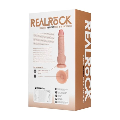 Wibrujący Regularny Prosty Penis z Jądrami - 9 / 23 cm - Flesh RealRock by Shots Wibrujący Regularny Prosty Penis z Jądrami - 9 / 23 cm - Flesh RealRock by Shots