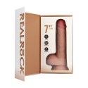 Wibrujący Regularny Prosty Penis z Jądrami - 9 / 23 cm - Flesh RealRock by Shots