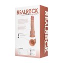 Wibrujący Regularny Prosty Penis z Jądrami - 9 / 23 cm - Tan RealRock by Shots