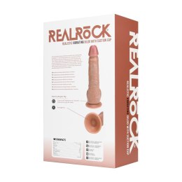 Wibrujący Regularny Prosty Penis z Jądrami - 9 / 23 cm - Tan RealRock by Shots