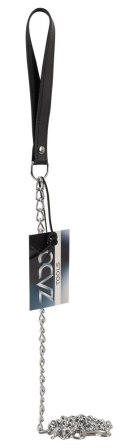 ZADO - Skórzana Obroża Z Metalową Smyczą 110 cm ZADO