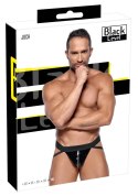 Black Level - Czarne Winylowe Slipy Z Elastycznym Pasem I Odkrytym Tyłem 2XL Black Level