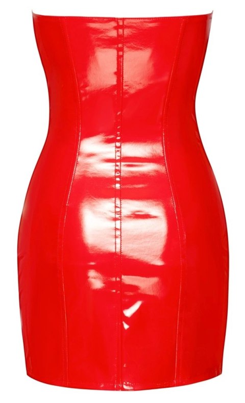 Black Level - Seksowna Winylowa Mini Sukienka Czerwona XL Black Level Black Level - Seksowna Winylowa Mini Sukienka Czerwona XL Black Level