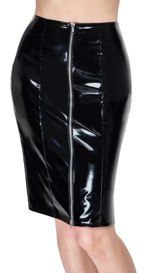 Black Level - Seksowna Winylowa Spódnica Do Kolan Czarna XL Black Level Black Level - Seksowna Winylowa Spódnica Do Kolan Czarna XL Black Level
