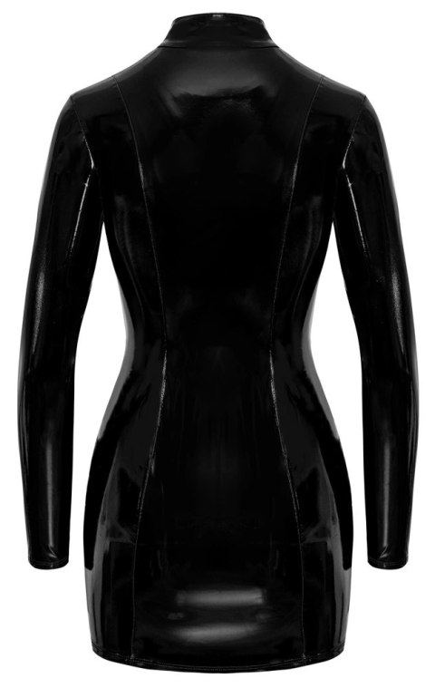 Black Level - Seksowna Winylowa Sukienka Z Długim Rękawkiem Czarna S Black Level Black Level - Seksowna Winylowa Sukienka Z Długim Rękawkiem Czarna S Black Level