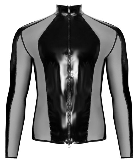 Black Level - Winylowa Czarna Koszulka Z Długim Rękawem I Siateczką Czarna 2XL Black Level Black Level - Winylowa Czarna Koszulka Z Długim Rękawem I Siateczką Czarna 2XL Black Level