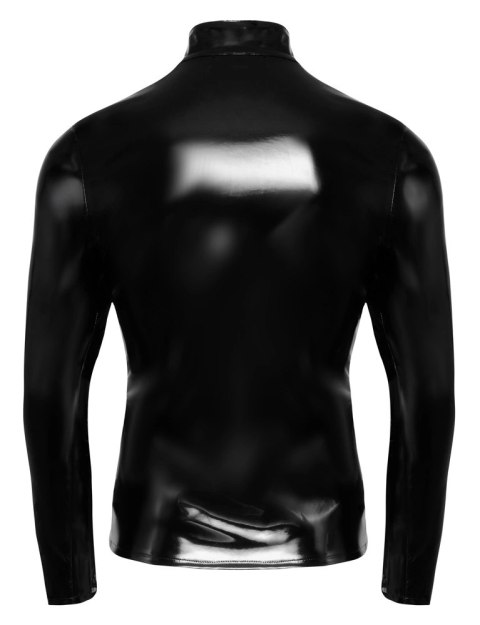 Black Level - Winylowa Czarna Koszulka Z Długim Rękawem I Siateczką Czarna 2XL Black Level Black Level - Winylowa Czarna Koszulka Z Długim Rękawem I Siateczką Czarna 2XL Black Level