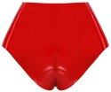 LATE X - Czerwone Lateksowe Majtki Z Dildo Zewnętrznym 15 CM M Late X