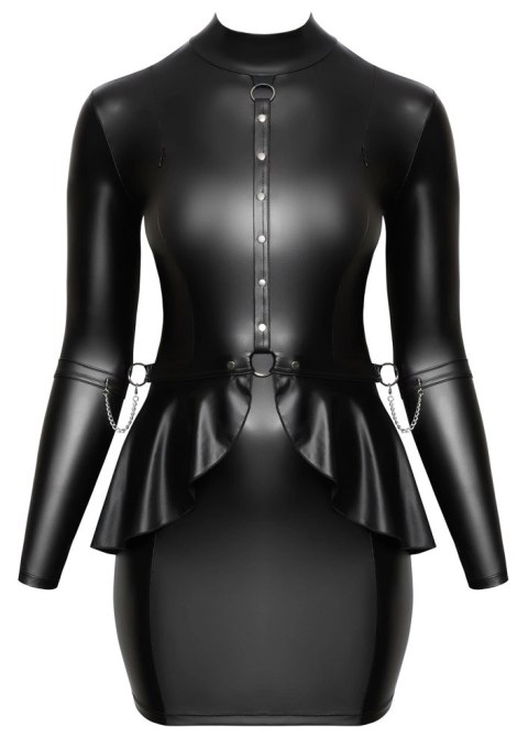 Cottelli BONDAGE - Czarna Matowa Sukienka Z Mankietami Na Łańcuszku 2XL Cottelli BONDAGE Cottelli BONDAGE - Czarna Matowa Sukienka Z Mankietami Na Łańcuszku 2XL Cottelli BONDAGE