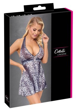 Cottelli PARTY - Seksowna Krótka Sukienka Półprzezroczysta Skóra Węża XL Cottelli PARTY