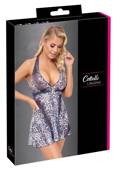 Cottelli PARTY - Seksowna Krótka Sukienka Półprzezroczysta Skóra Węża XL Cottelli PARTY Cottelli PARTY - Seksowna Krótka Sukienka Półprzezroczysta Skóra Węża XL Cottelli PARTY