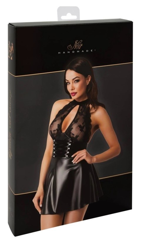 Noir - Czarna Mini Sukienka Bez Pleców Orgia Exclusive L Noir