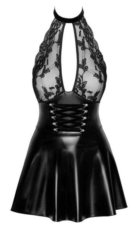 Noir - Czarna Mini Sukienka Bez Pleców Orgia Exclusive M Noir Noir - Czarna Mini Sukienka Bez Pleców Orgia Exclusive M Noir