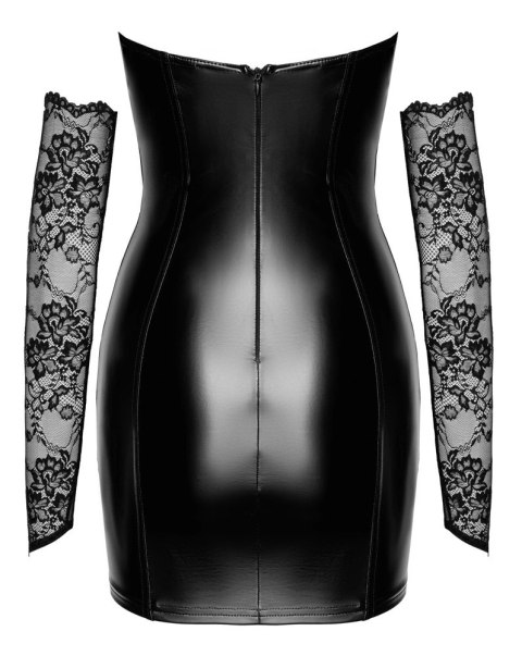 Noir - Czarna Mini Sukienka Bez Ramiączek Z Koronkowymi Rękawiczkami Orgia M Noir Noir - Czarna Mini Sukienka Bez Ramiączek Z Koronkowymi Rękawiczkami Orgia M Noir