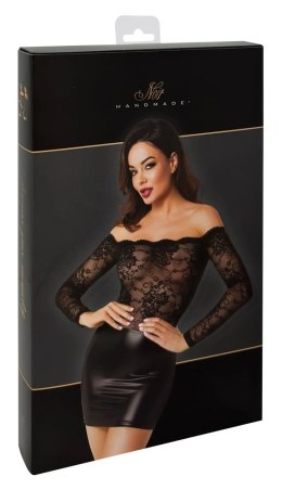 Noir - Czarna Mini Sukienka Z Długim Rękawkiem Orgia Exclusive S Noir