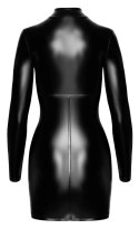 Noir - Czarna Sukienka Mini Z Długim Rękawem Orgia Chimera XL Noir