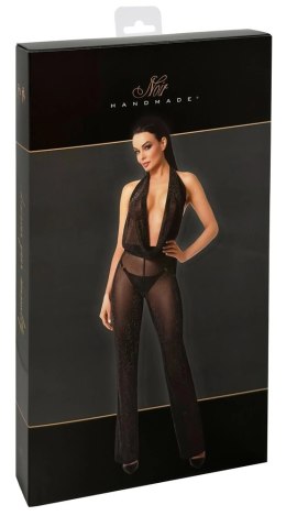 Noir - Elegancki Czarny Kombinezon Z Prostą Nogawką Orgia L Noir